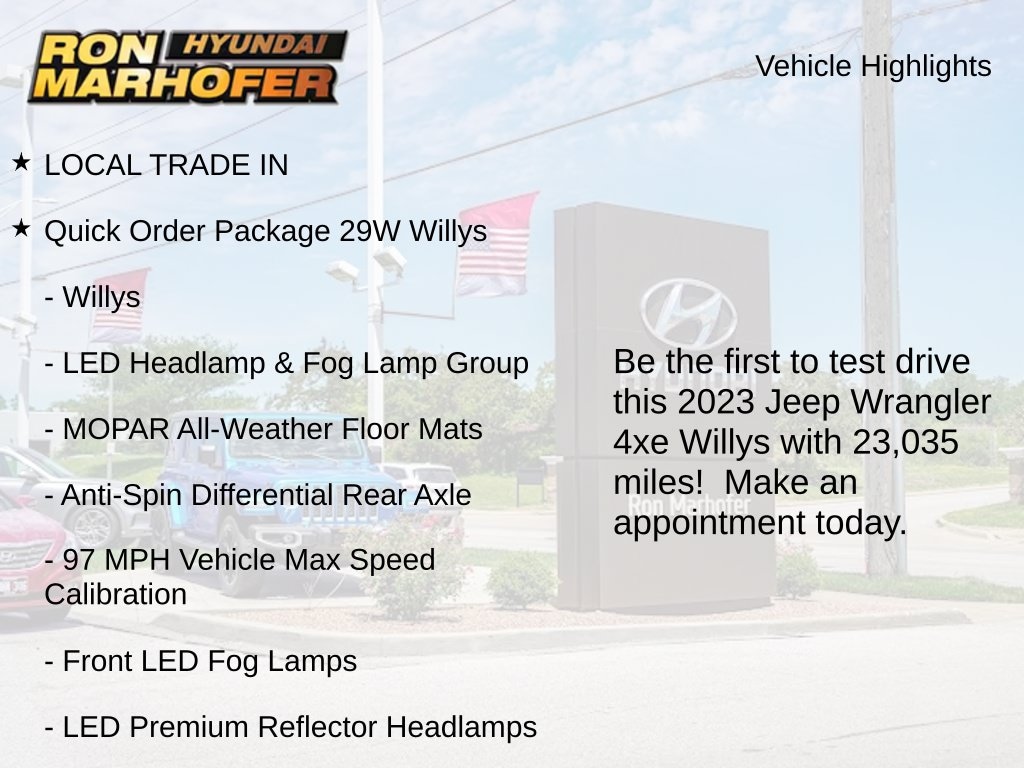 Used 2023 Jeep Wrangler Willys 4xe SUV