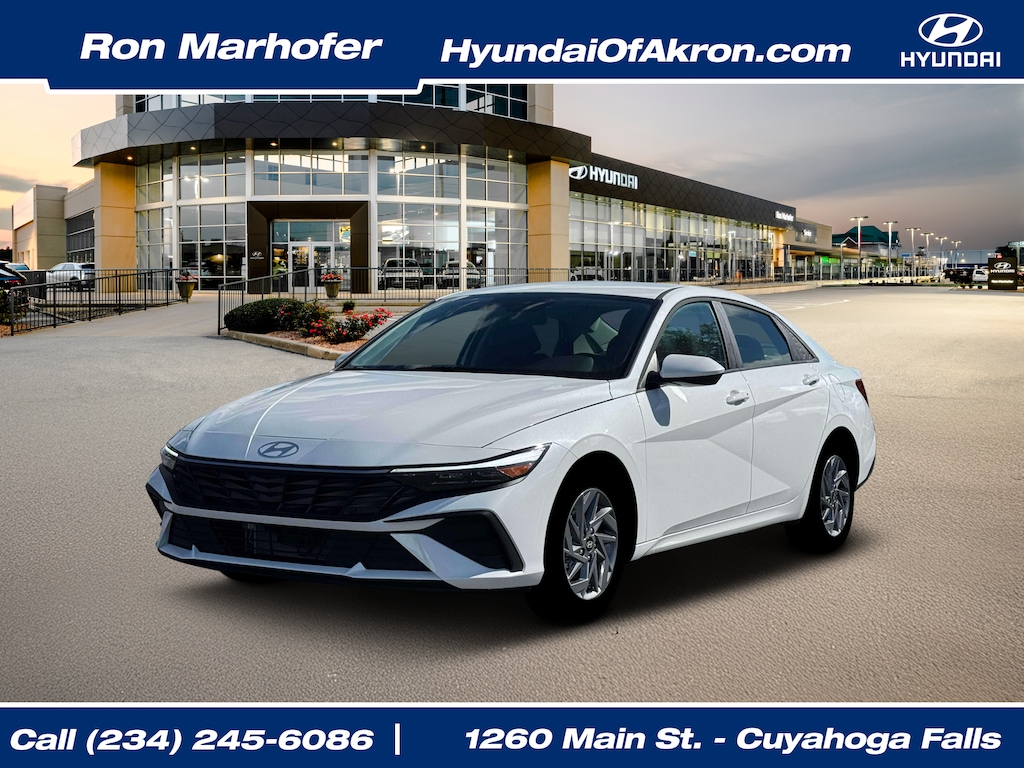 New 2026 Hyundai Elantra Hybrid Blue Sedan