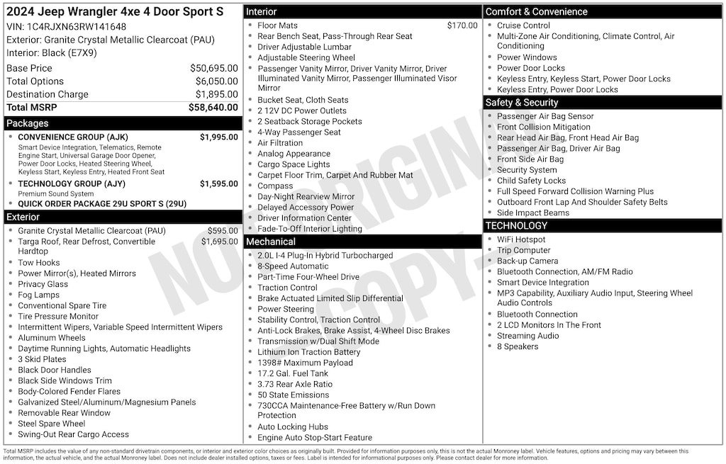 Used 2024 Jeep Wrangler Sport S 4xe SUV