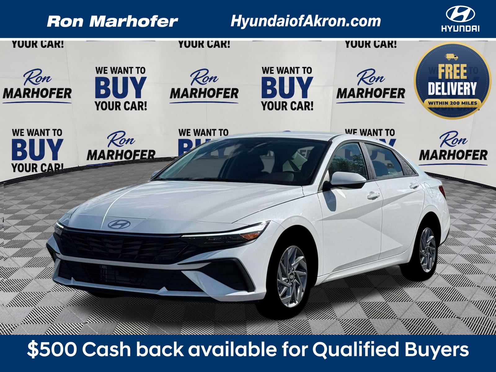 New 2026 Hyundai Elantra Hybrid Blue Sedan