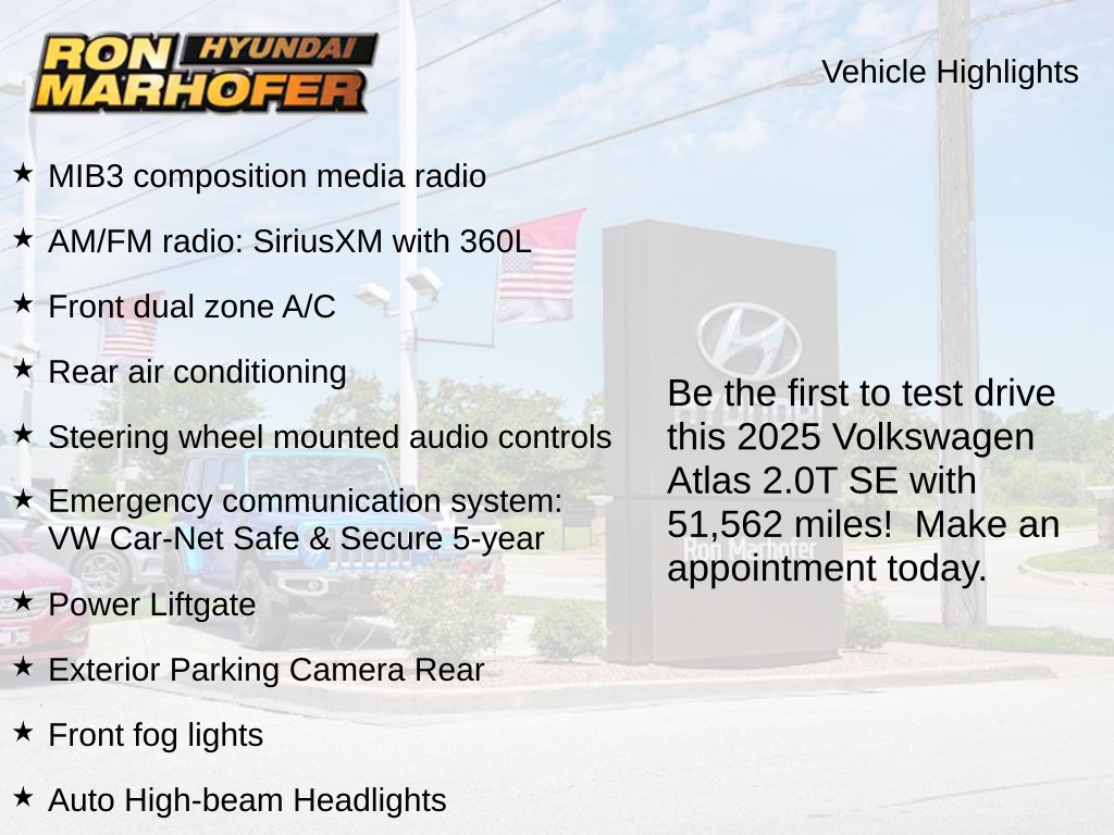 Used 2025 Volkswagen Atlas 2.0T SE w/Technology SUV