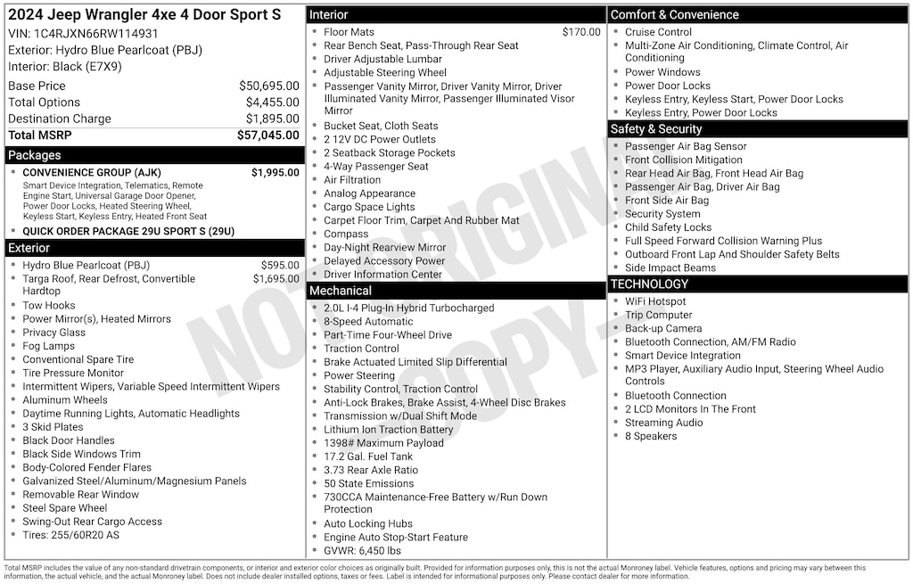 Used 2024 Jeep Wrangler Sport S 4xe SUV