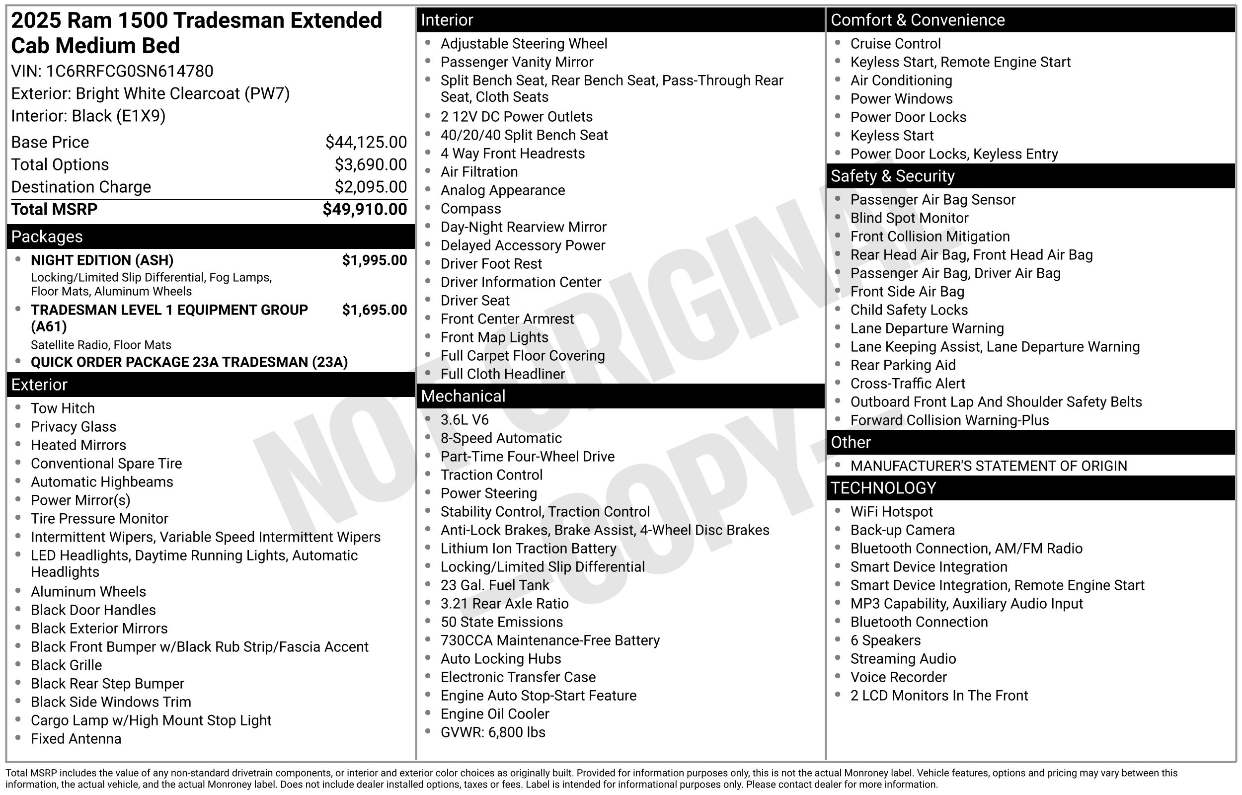 Used 2025 Ram 1500 Tradesman Truck