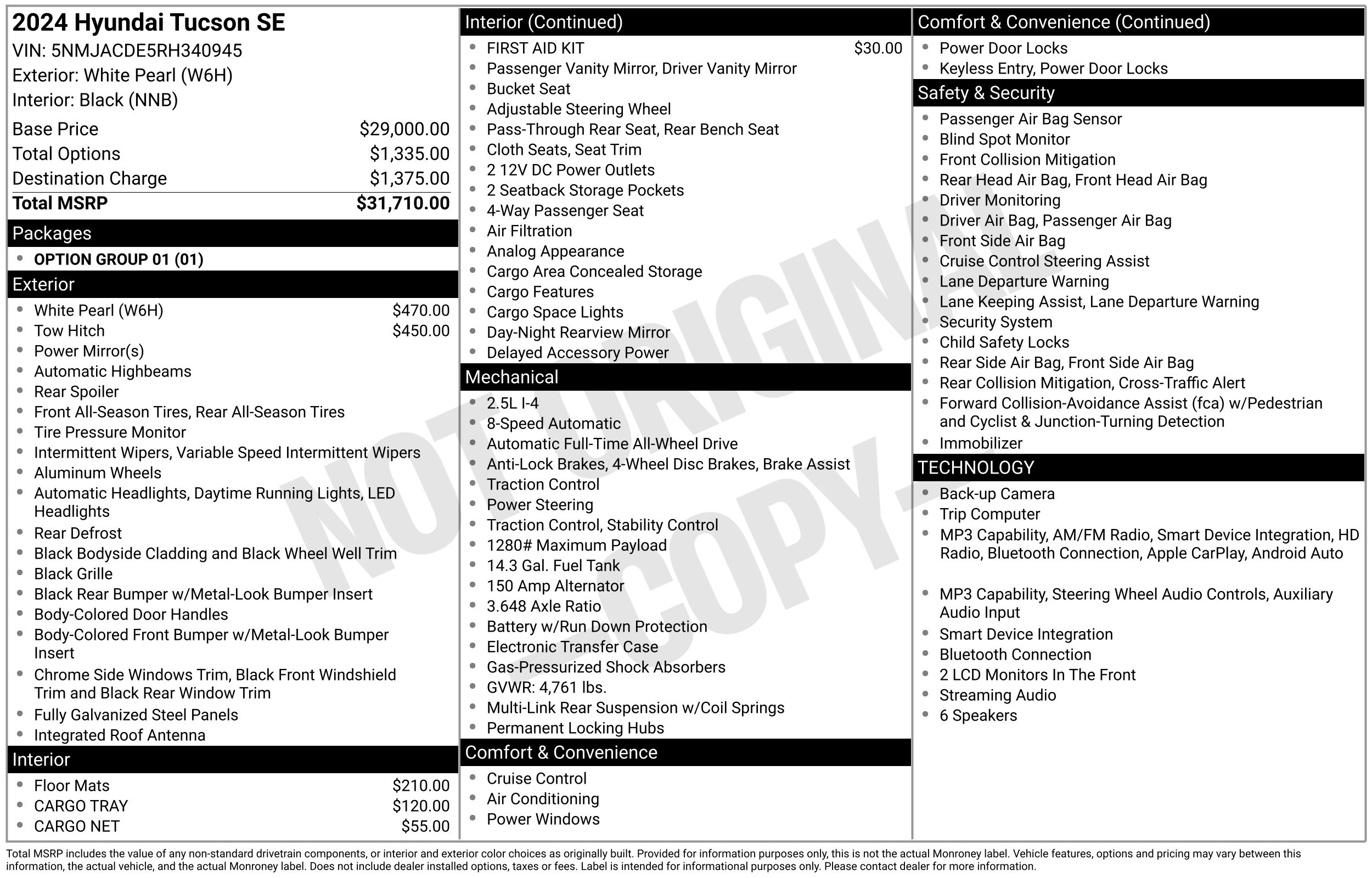 Certified 2024 Hyundai Tucson SE SUV