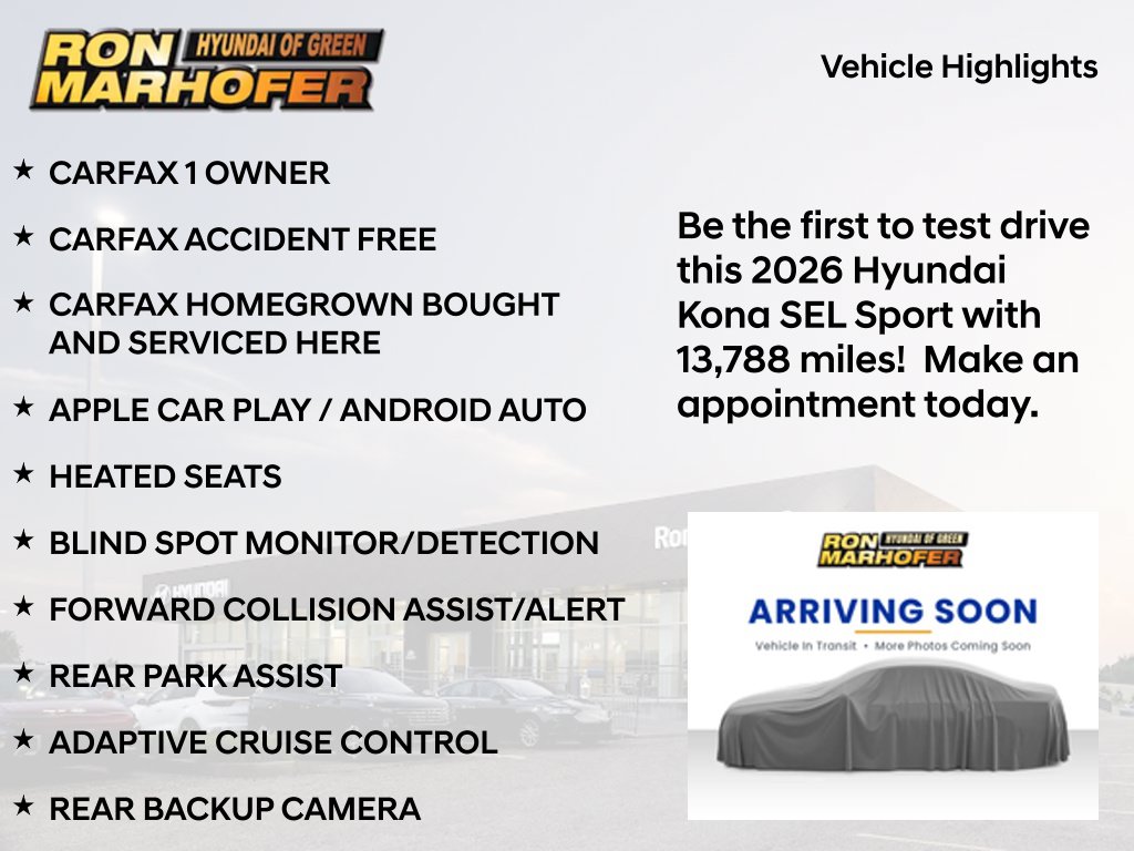 Certified 2026 Hyundai Kona SEL Sport SUV