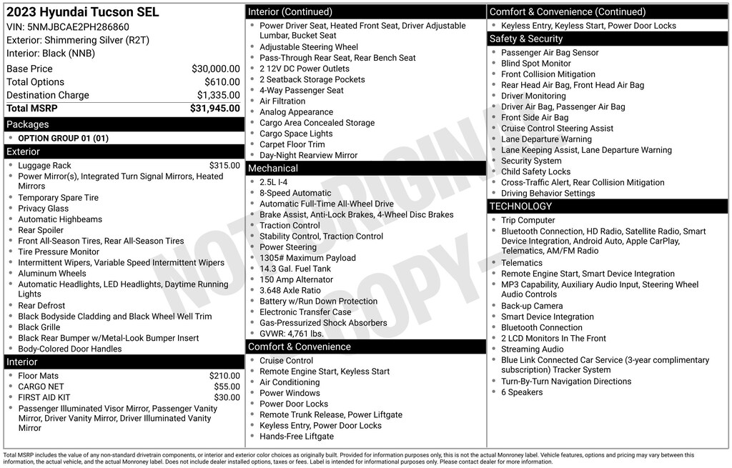 Certified 2023 Hyundai Tucson SEL SUV