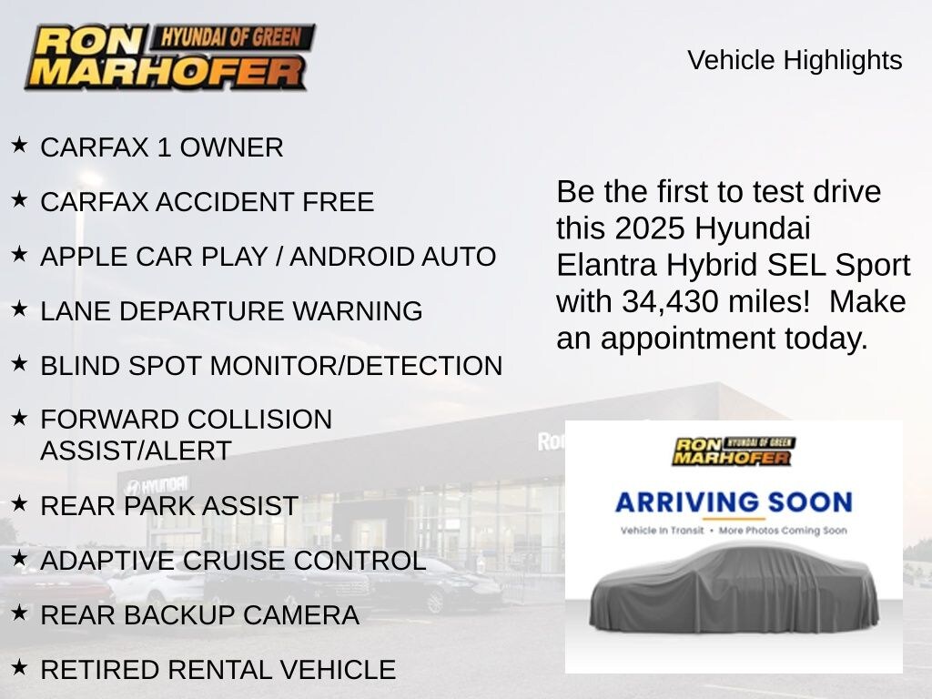 Used 2025 Hyundai Elantra Hybrid SEL Sport Sedan