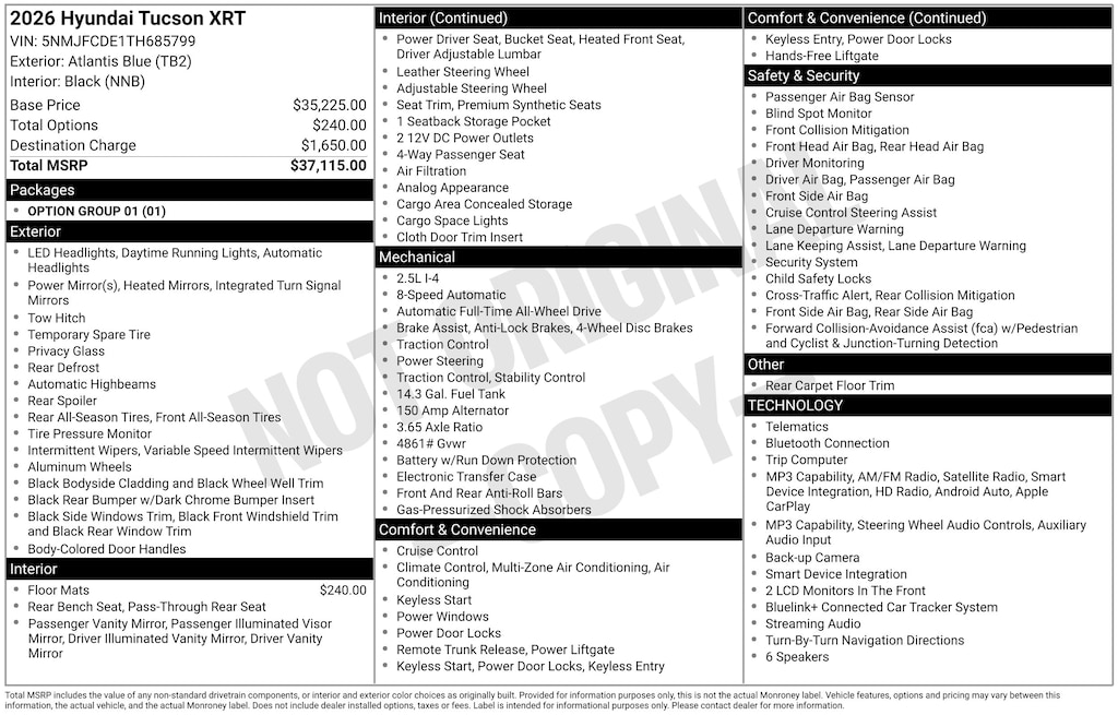 Certified 2026 Hyundai Tucson XRT SUV