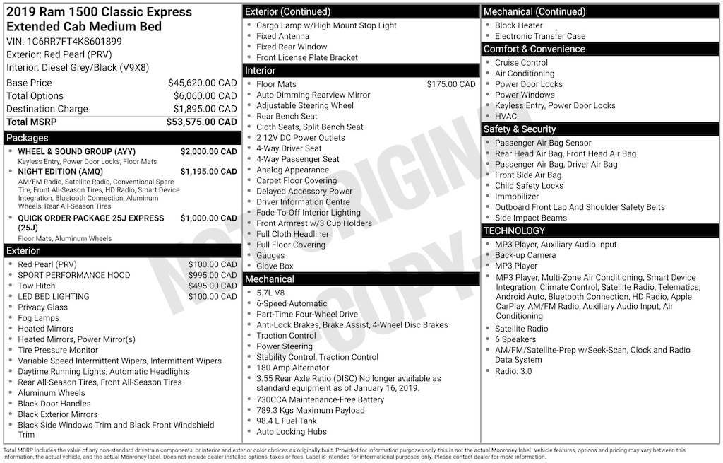Used 2019 Ram 1500 Classic Express Truck