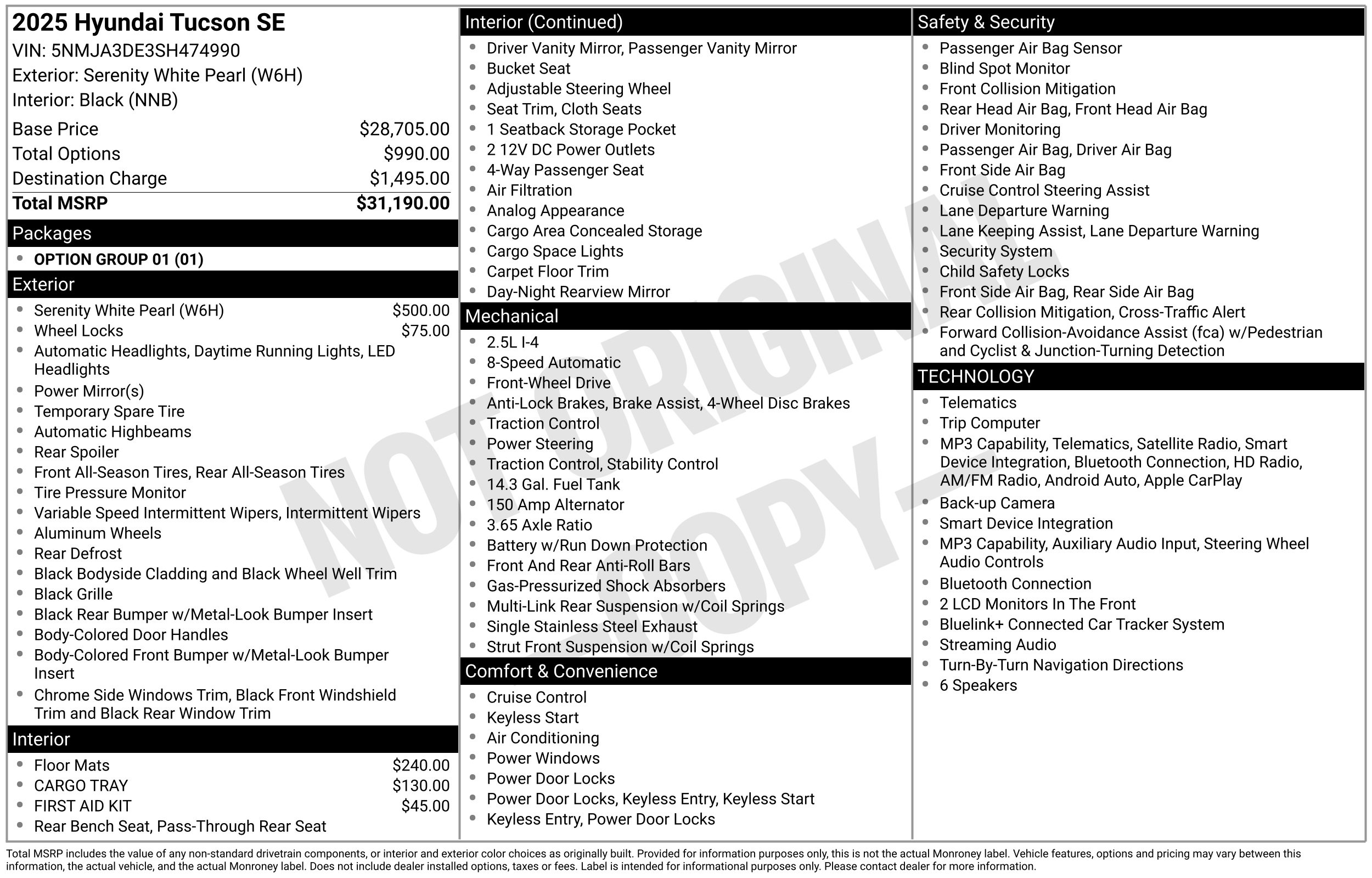 Certified 2025 Hyundai Tucson SE SUV