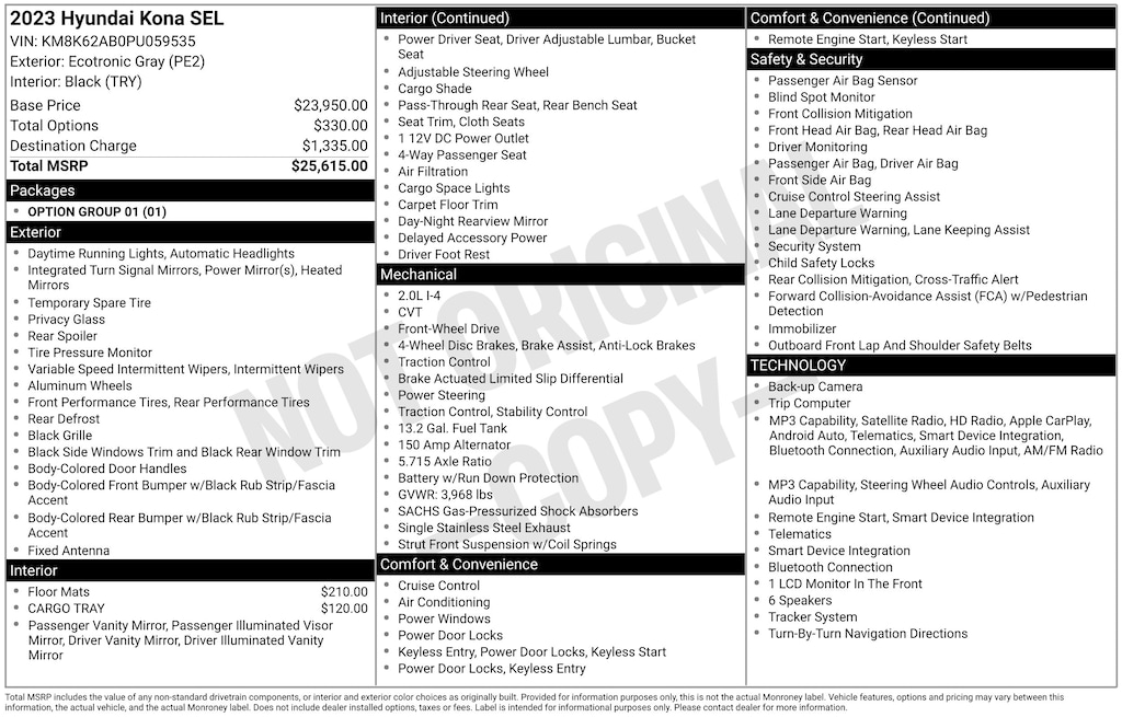 Certified 2023 Hyundai Kona SEL SUV