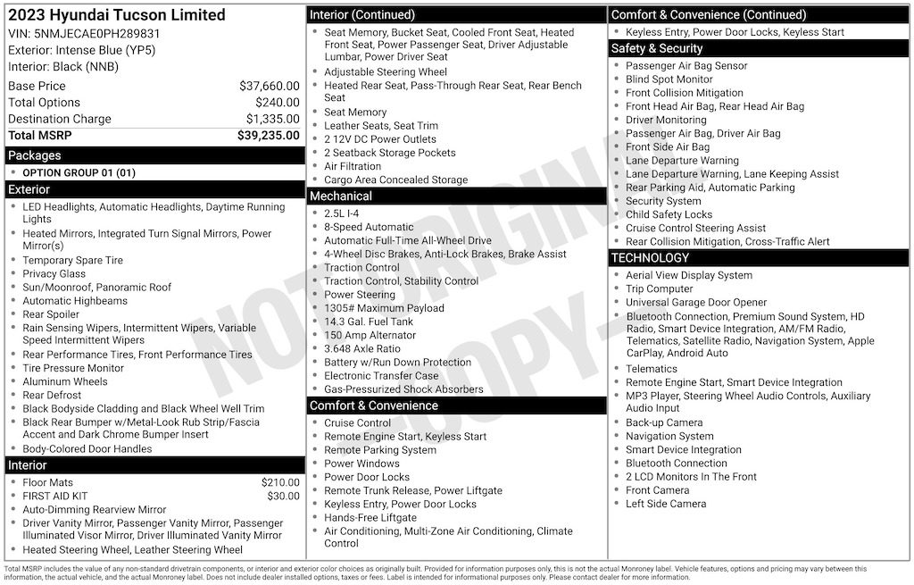 Used 2023 Hyundai Tucson Limited SUV