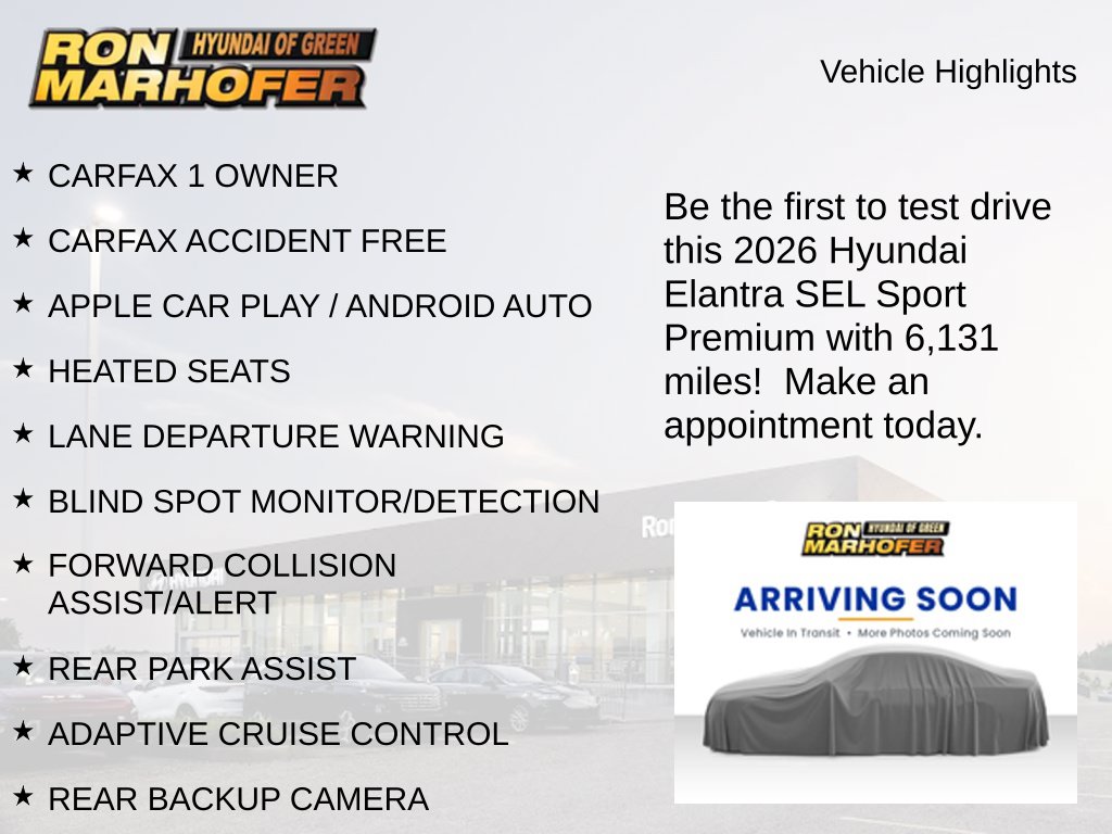 Used 2026 Hyundai Elantra SEL Sport Sedan