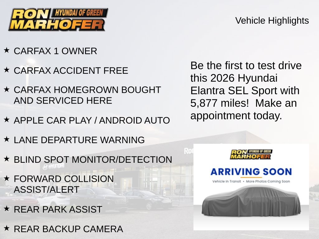 Used 2026 Hyundai Elantra SEL Sport Sedan