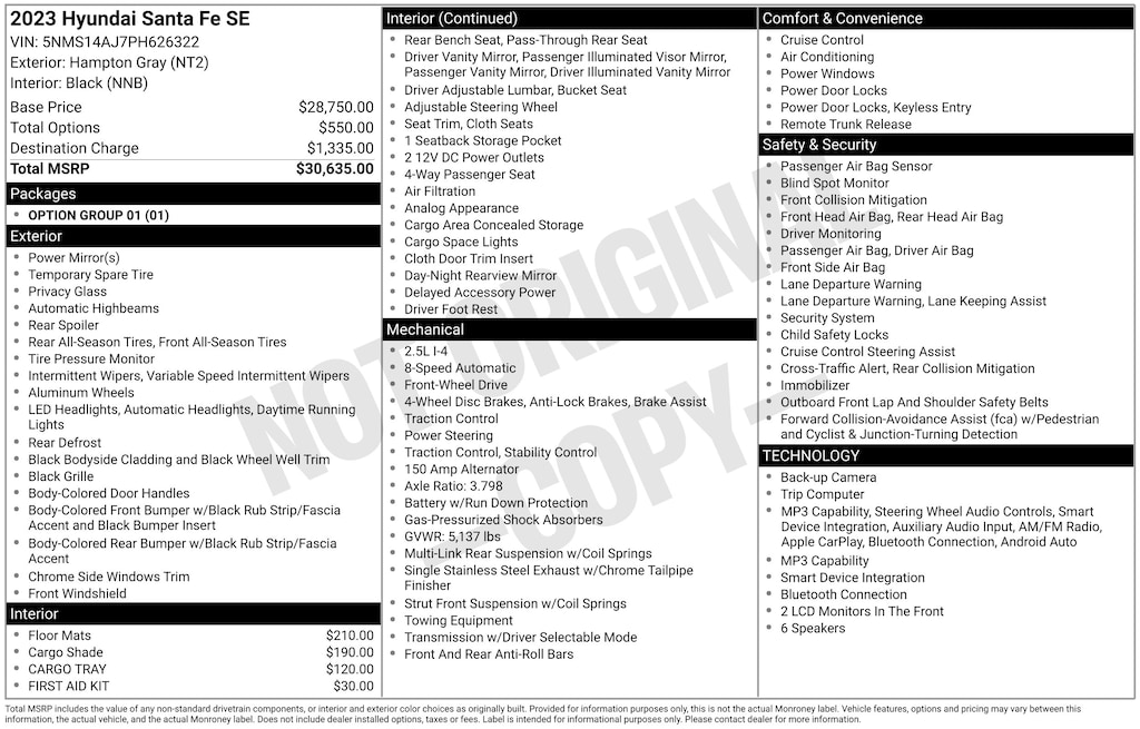 Certified 2023 Hyundai Santa Fe SE SUV