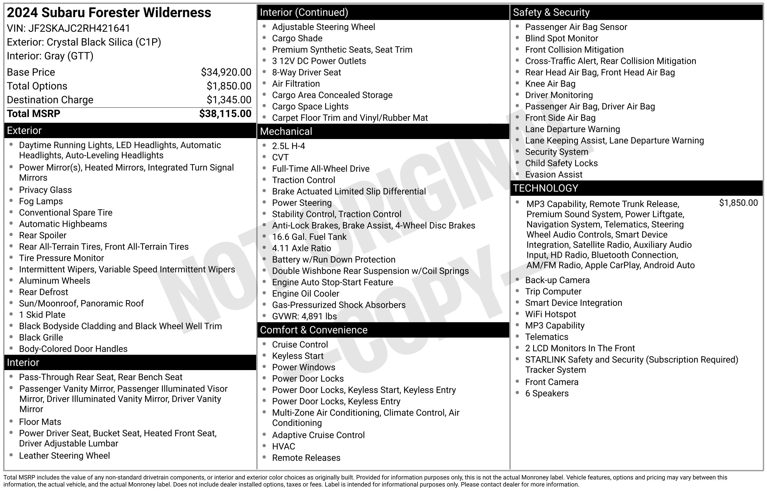 Used 2024 Subaru Forester Wilderness SUV