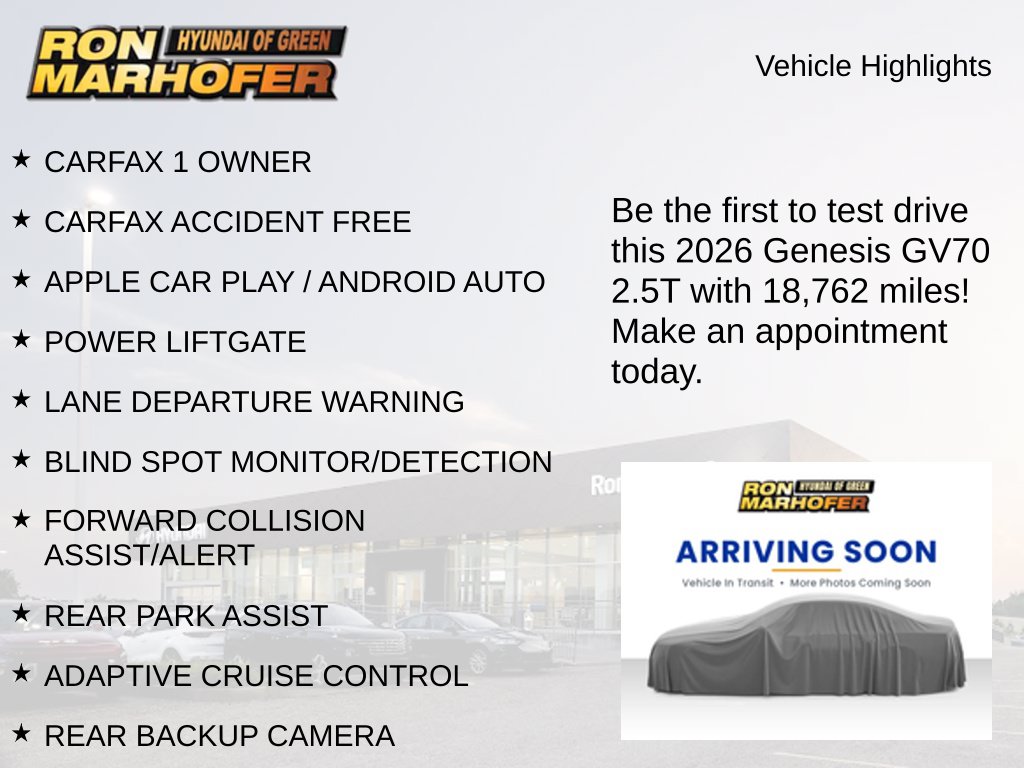 Used 2026 Genesis GV70 2.5T SUV