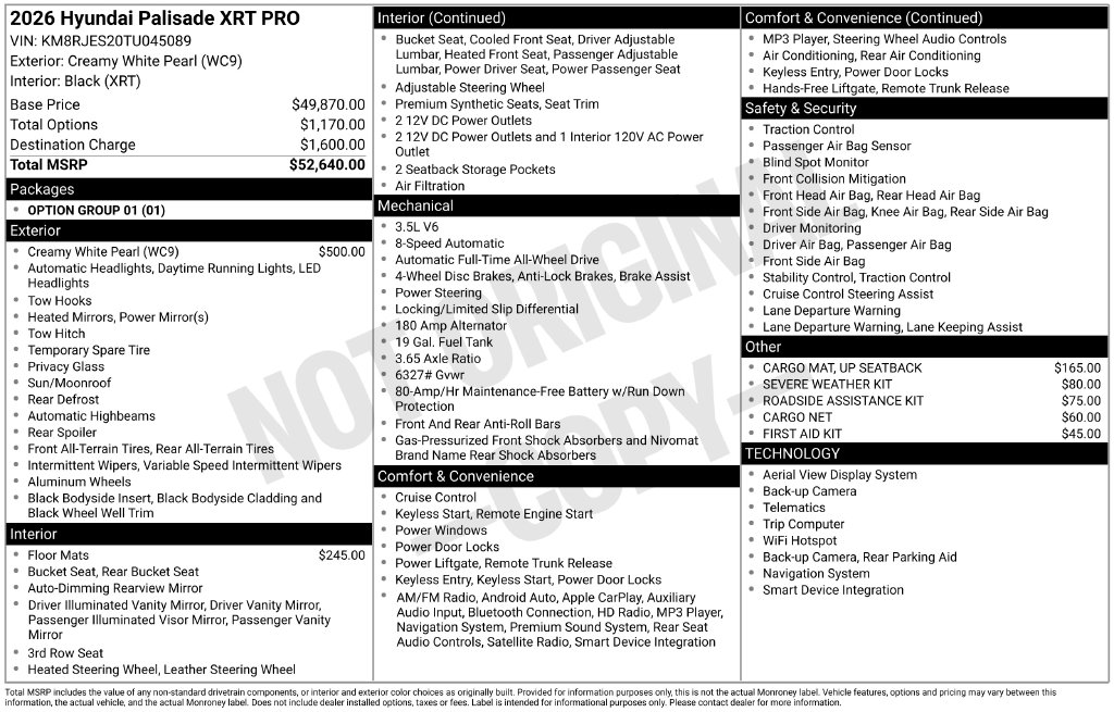 2026 Hyundai Palisade XRT Pro - Photo 16