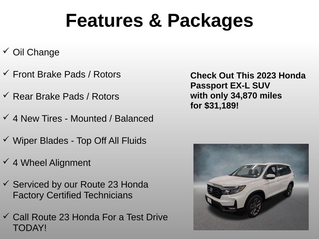 Used 2023 Honda Passport EX-L SUV