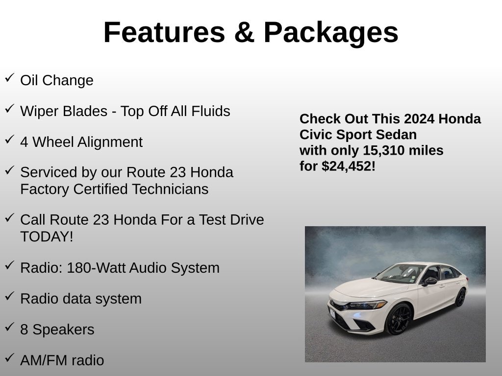 Used 2024 Honda Civic Sport Sedan