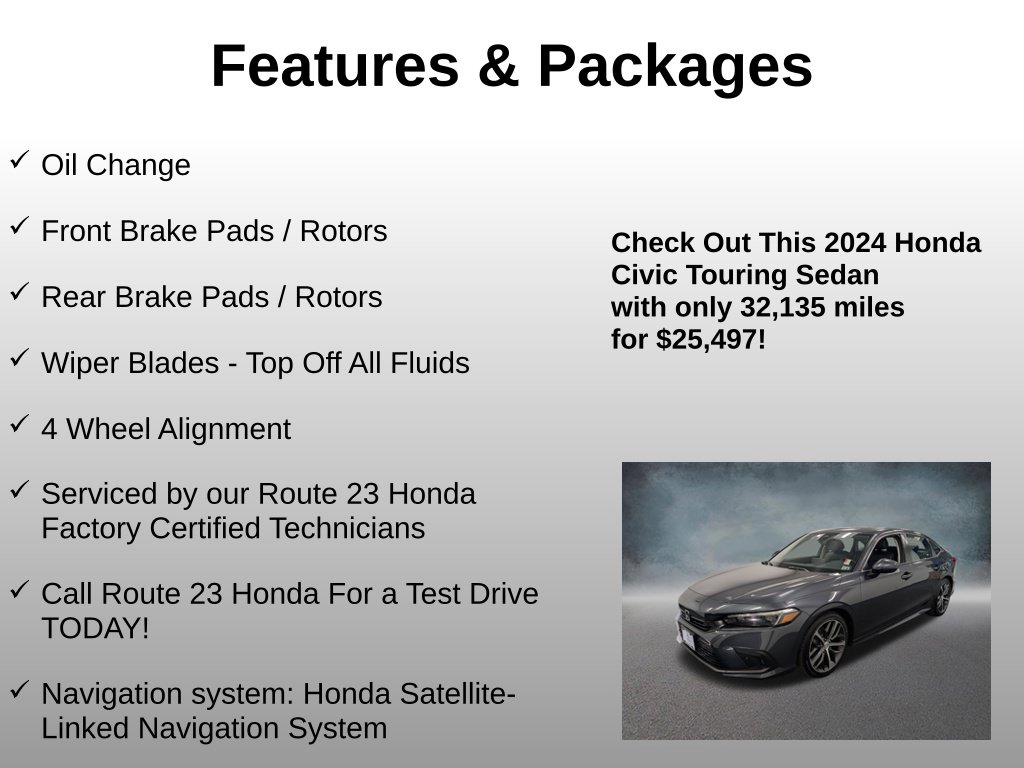 Used 2024 Honda Civic Touring Sedan