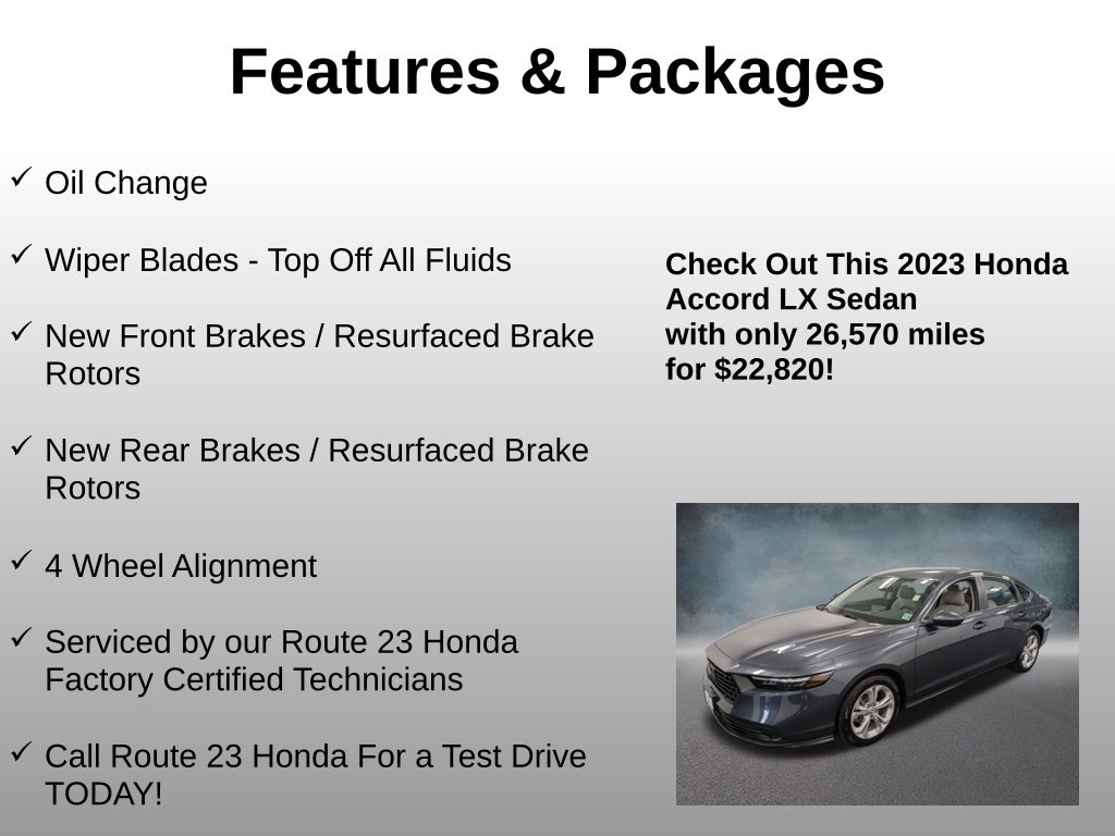Used 2023 Honda Accord LX Sedan