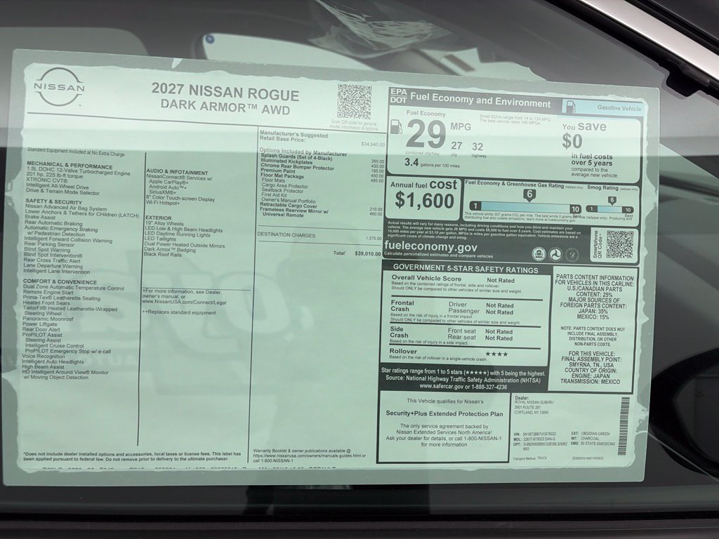 New 2027 Nissan Rogue Dark Armor SUV