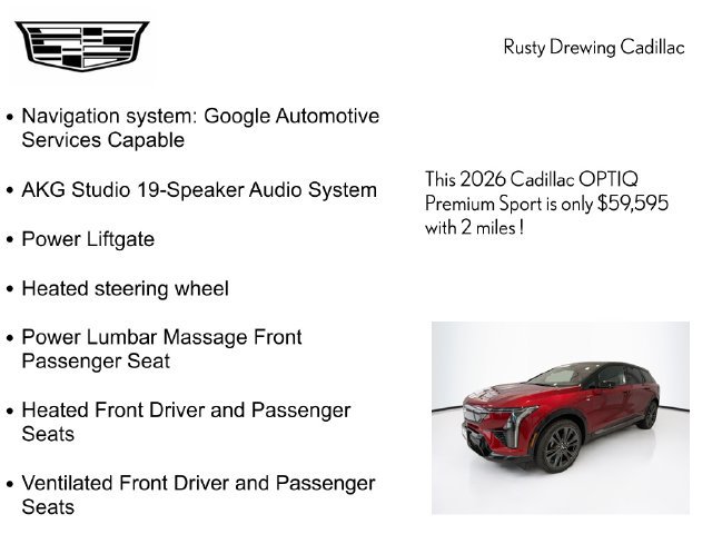 New 2026 CADILLAC OPTIQ Premium Sport SUV