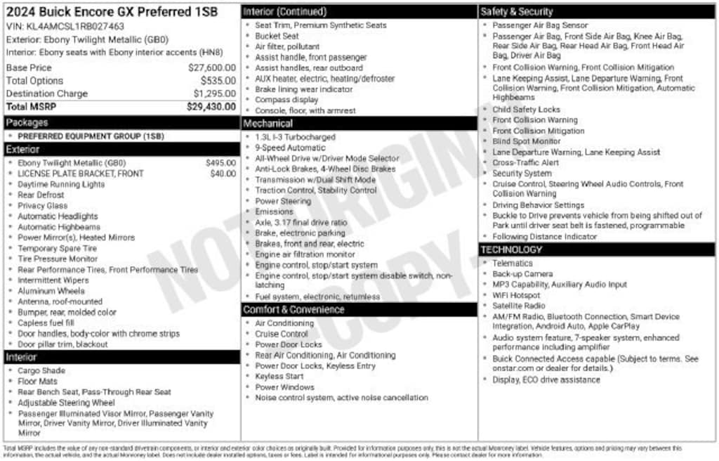 Used 2024 Buick Encore GX Preferred SUV
