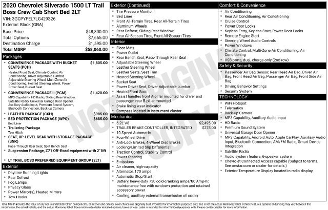 Used 2020 Chevrolet Silverado 1500 LT Trail Boss Truck