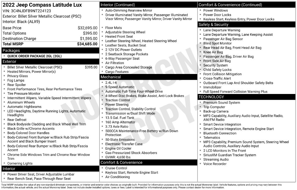 2022 Jeep Compass Latitude Lux