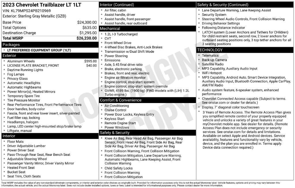 2023 Chevrolet TrailBlazer LT