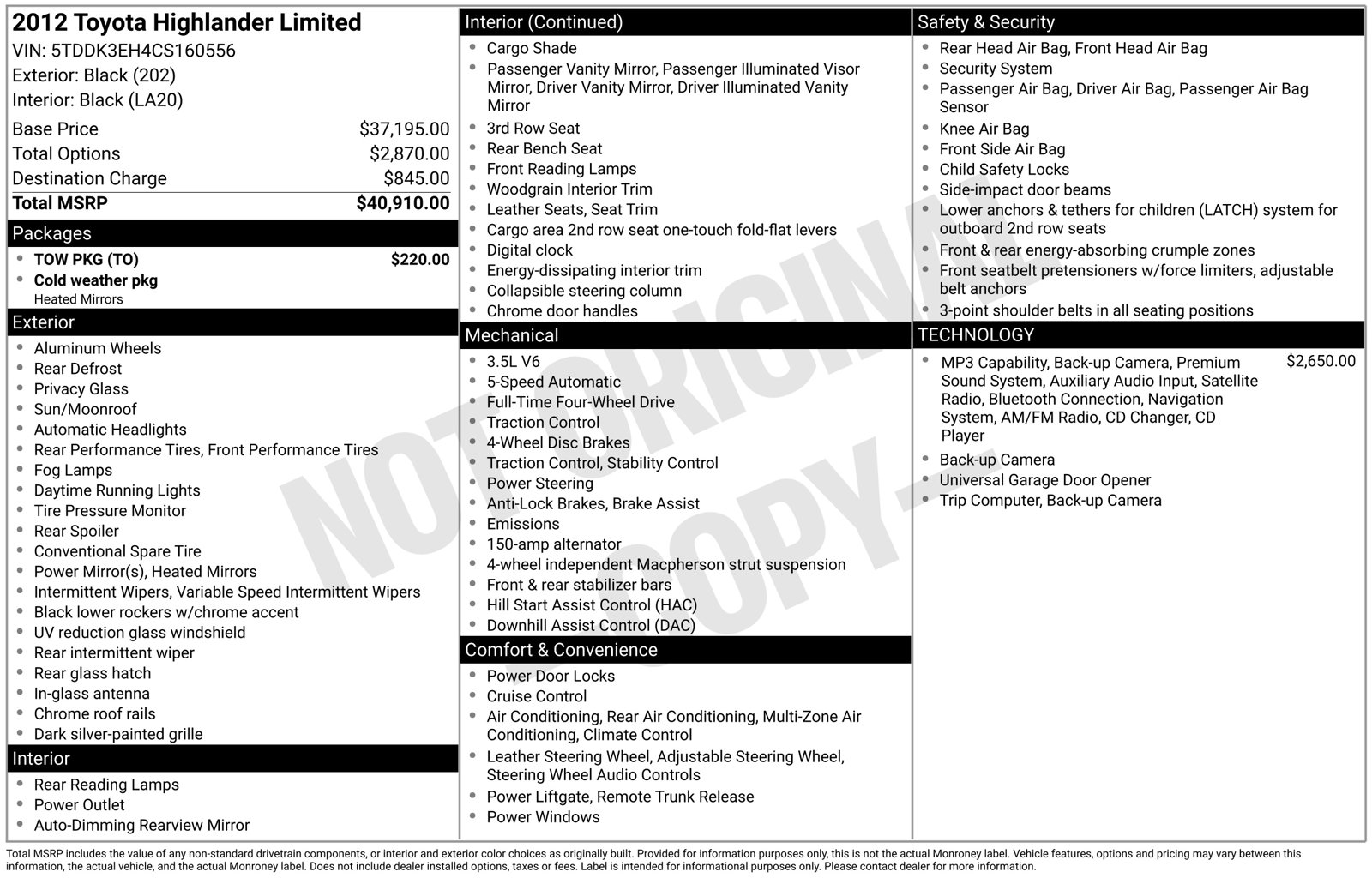 Used 2012 Toyota Highlander Limited SUV