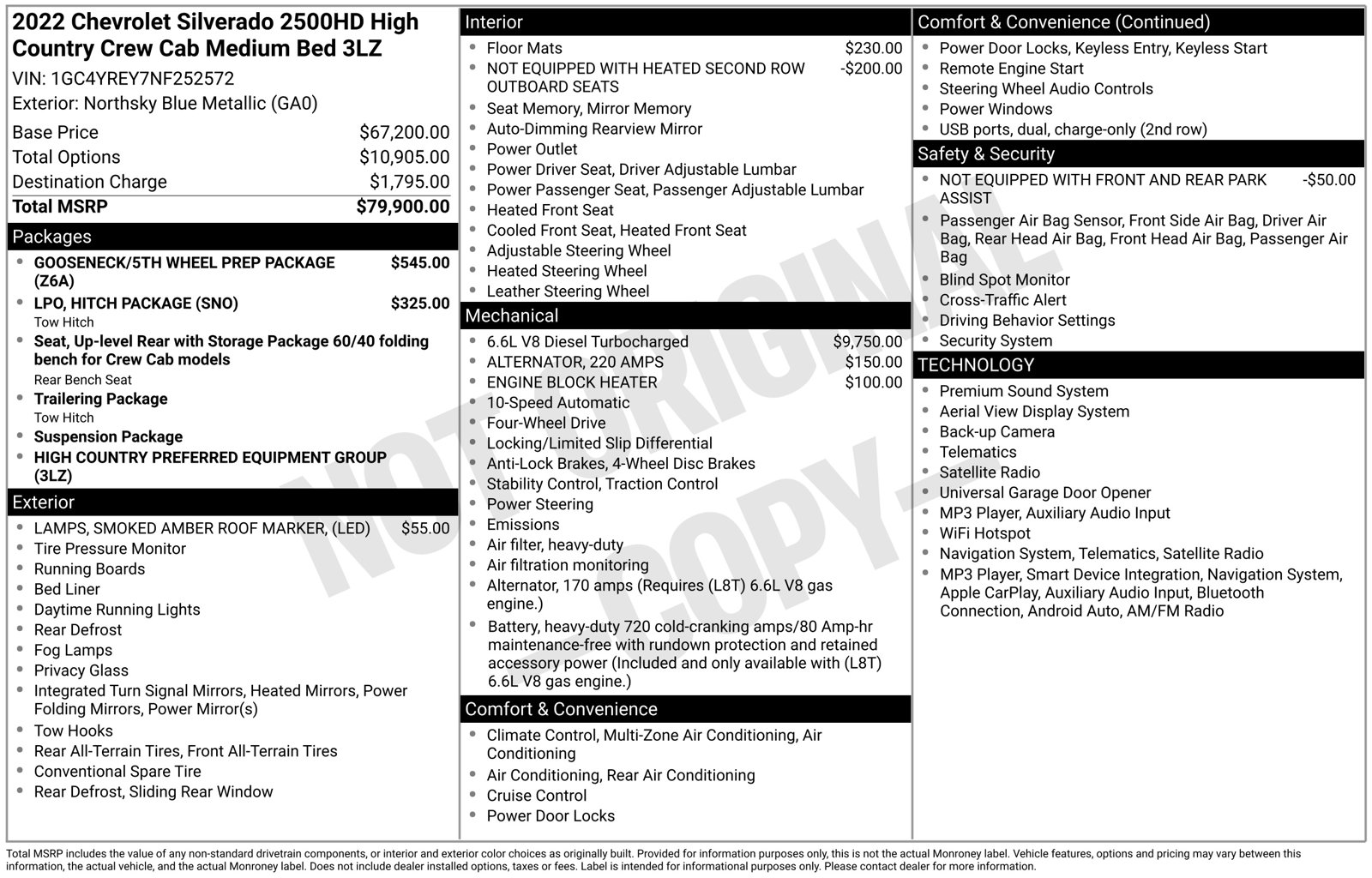 Used 2022 Chevrolet Silverado 2500HD High Country Truck