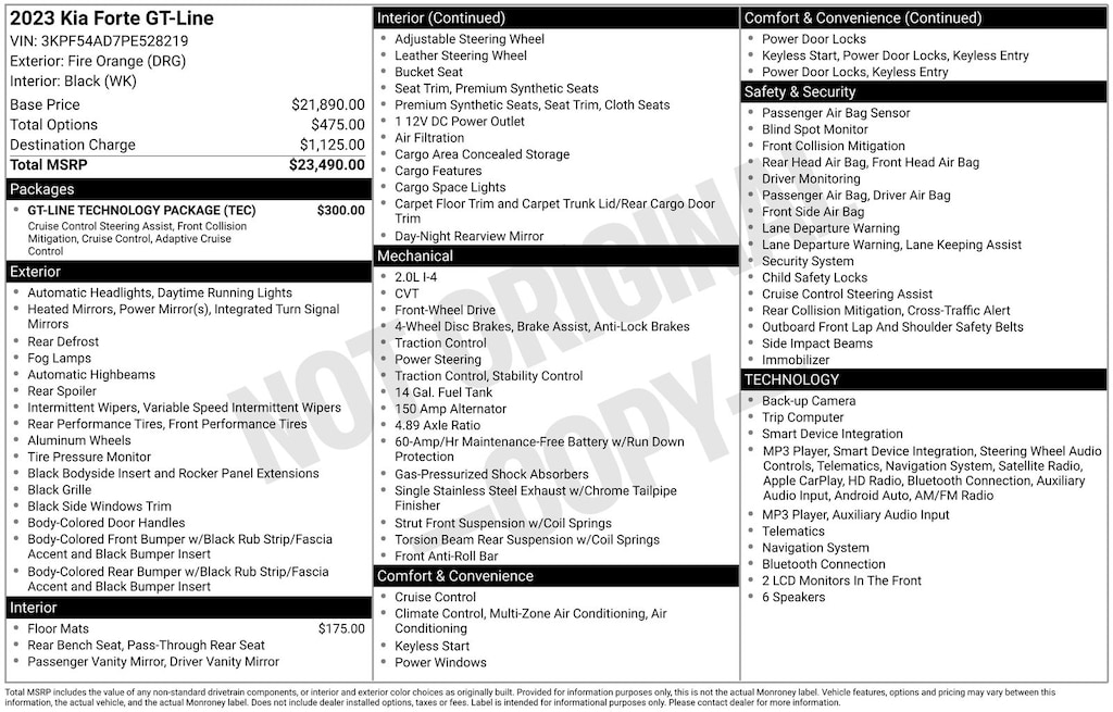 Used 2023 Kia Forte GT-Line Sedan
