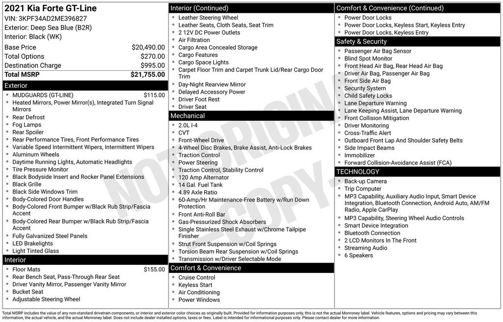 Used 2021 Kia Forte GT-Line Sedan
