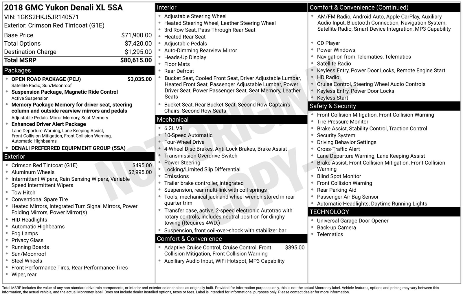 Used 2018 GMC Yukon XL Denali SUV