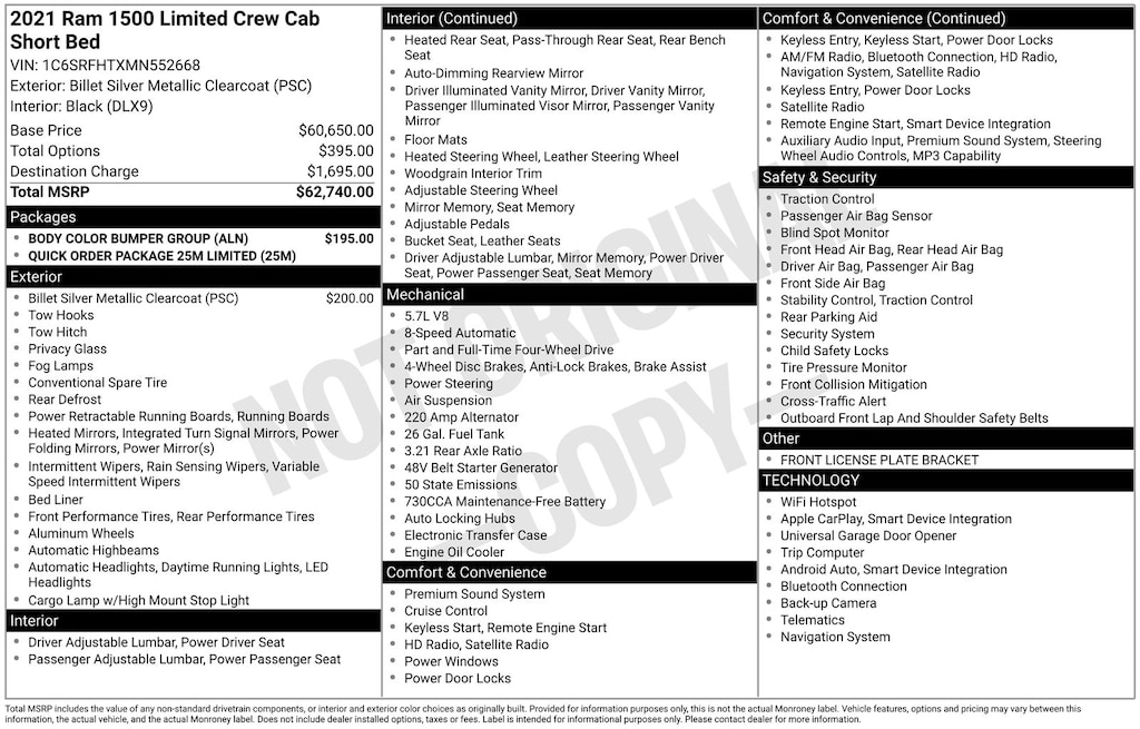Used 2021 Ram 1500 Limited Truck
