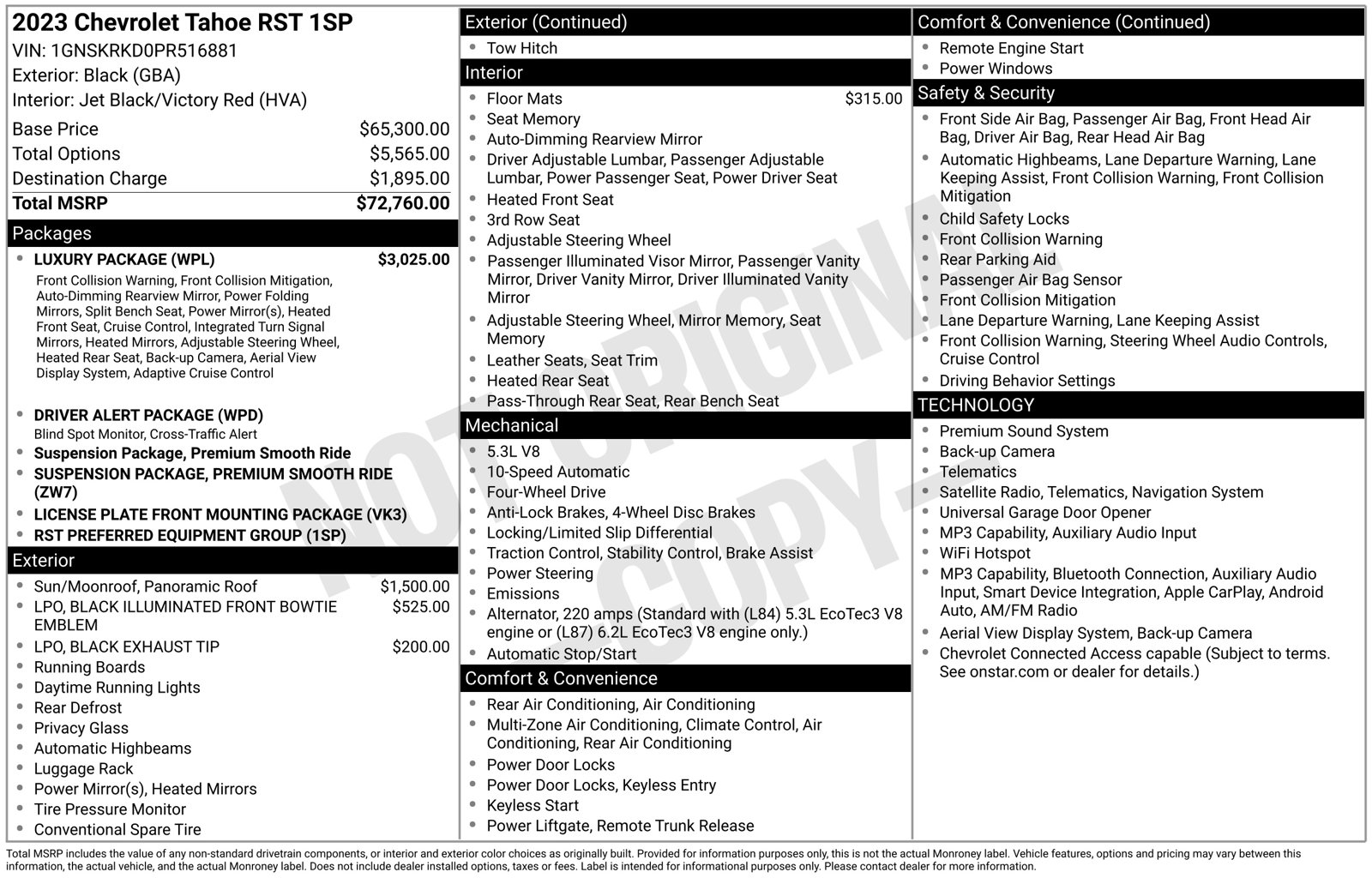 Used 2023 Chevrolet Tahoe RST SUV