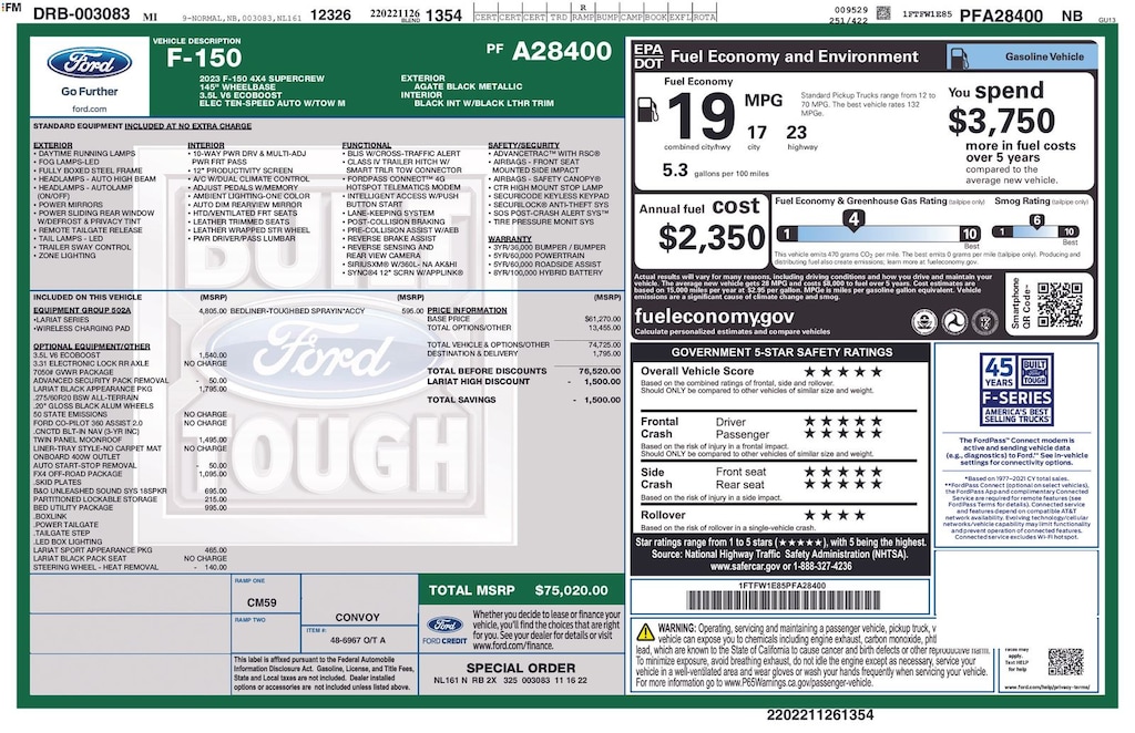 Used 2023 Ford F-150 Lariat Truck
