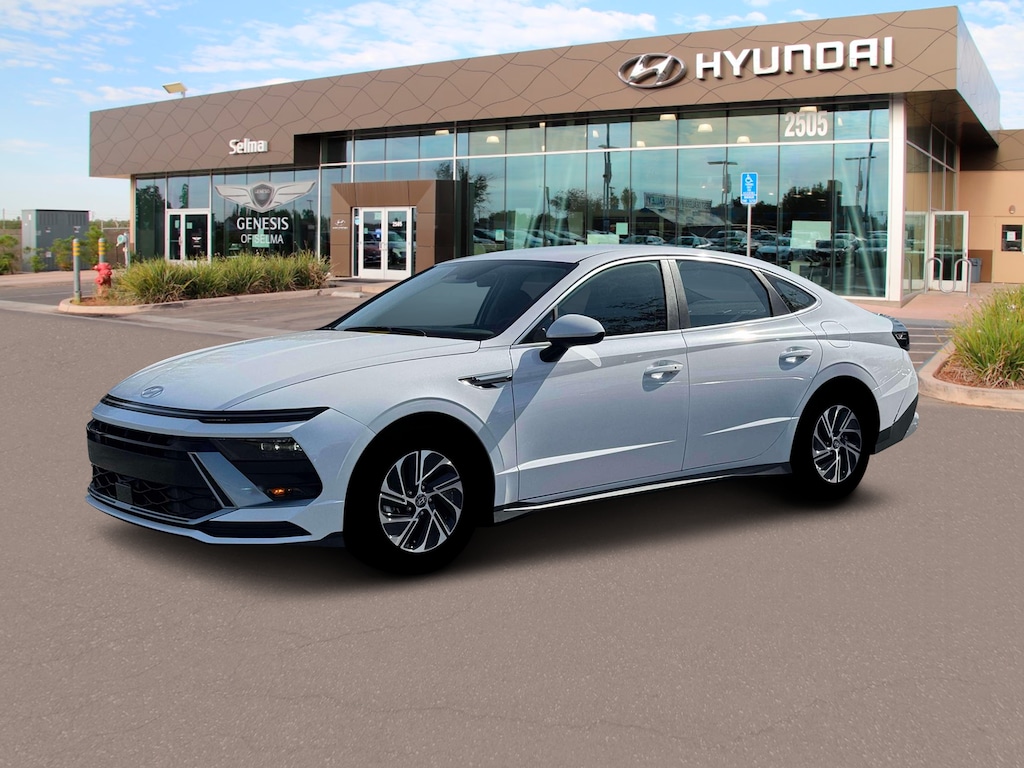 New 2026 Hyundai Sonata Hybrid Blue Sedan