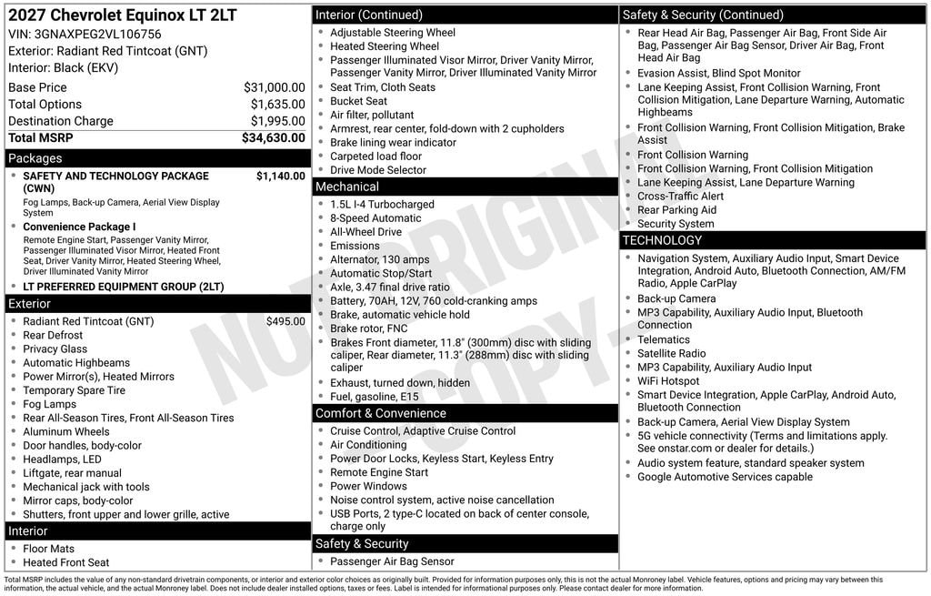 2027 Chevrolet Equinox LT - Photo 9