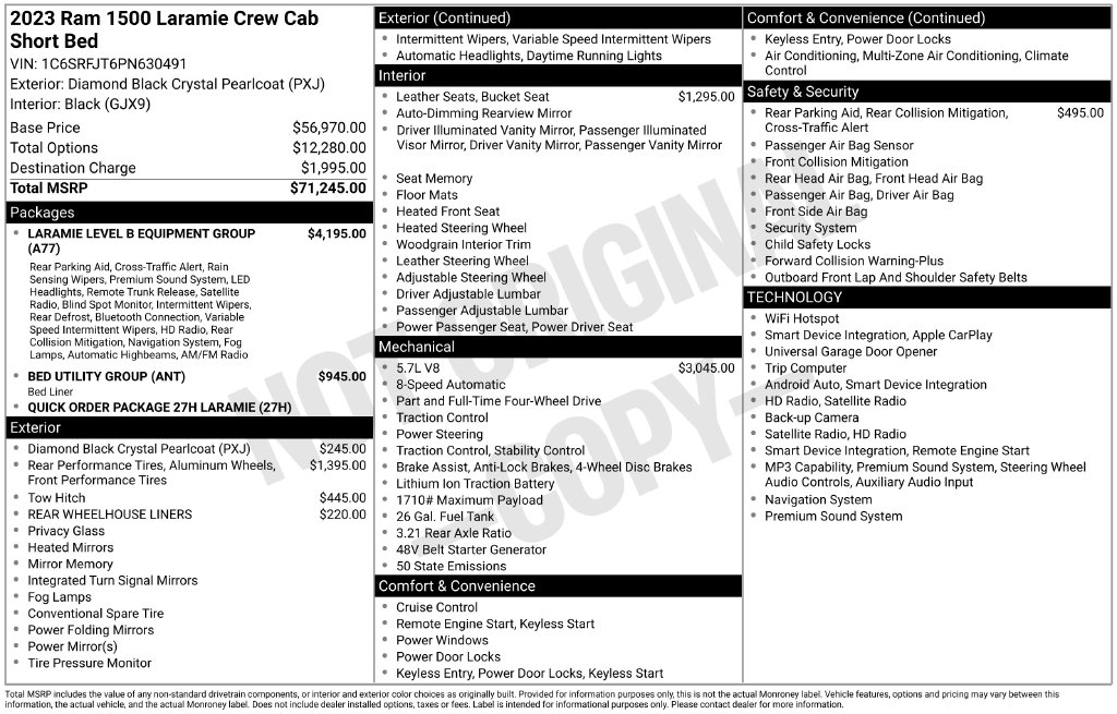 Used 2023 Ram 1500 Laramie Truck