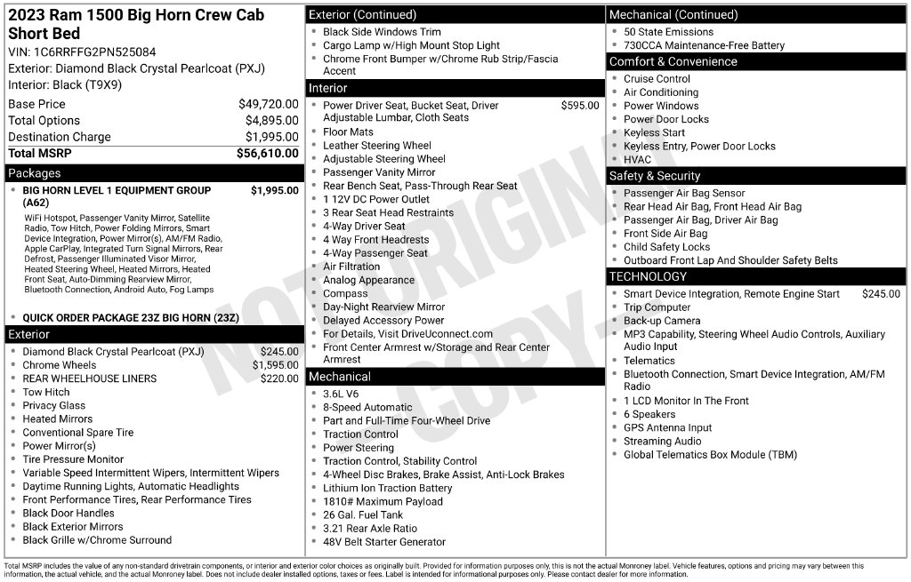 Used 2023 Ram 1500 Big Horn/Lone Star Truck