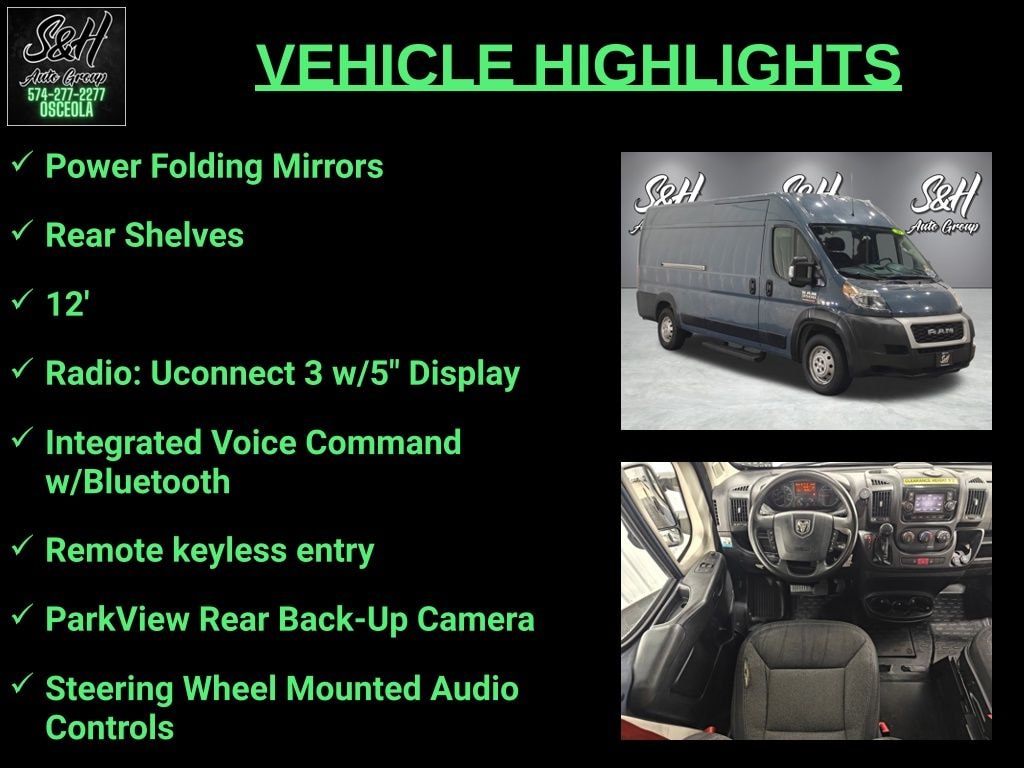 Used 2020 Ram Promaster 3500 High Roof Cargo Van