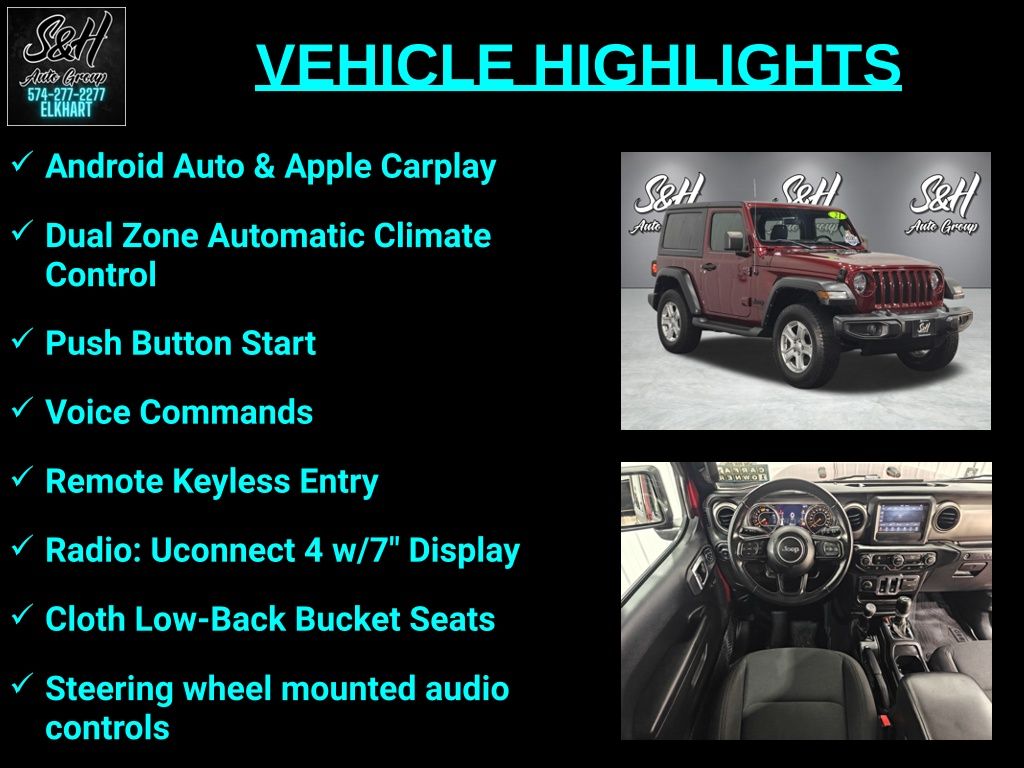 Used 2021 Jeep Wrangler Sport S SUV