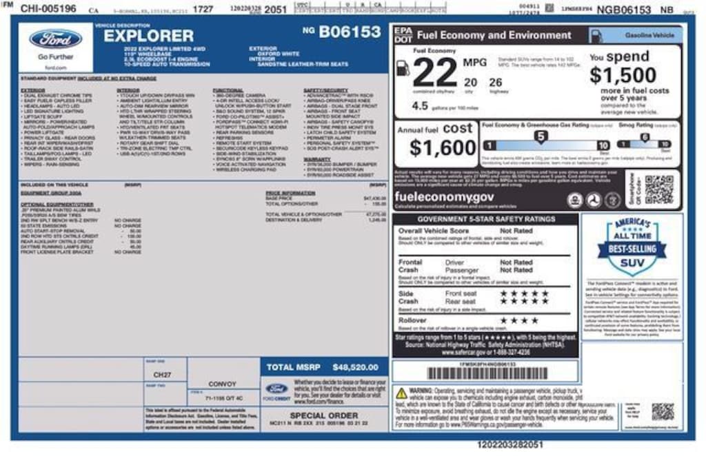 Used 2022 Ford Explorer Limited SUV