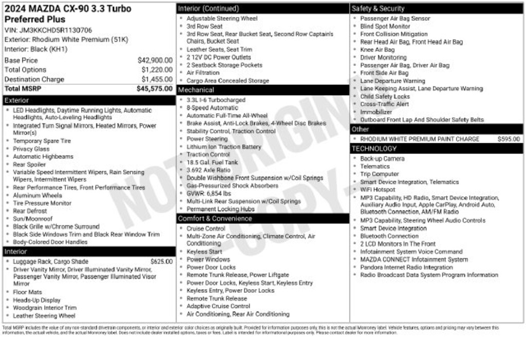 Certified 2024 Mazda CX-90 3.3 Turbo Preferred Plus SUV