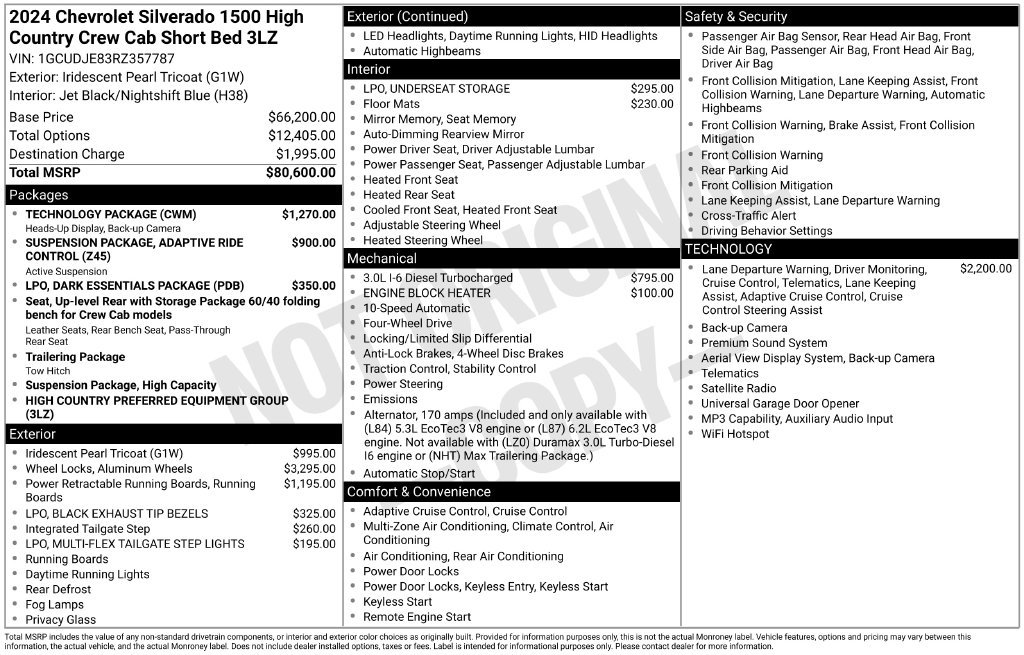Used 2024 Chevrolet Silverado 1500 High Country Truck