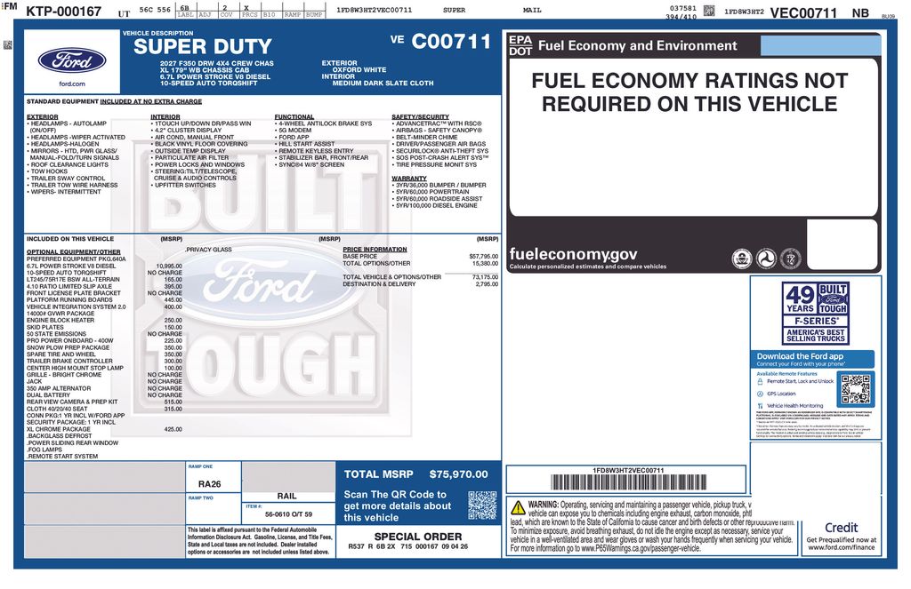 2027 Ford F-350 Super Duty Chassis Cab XL